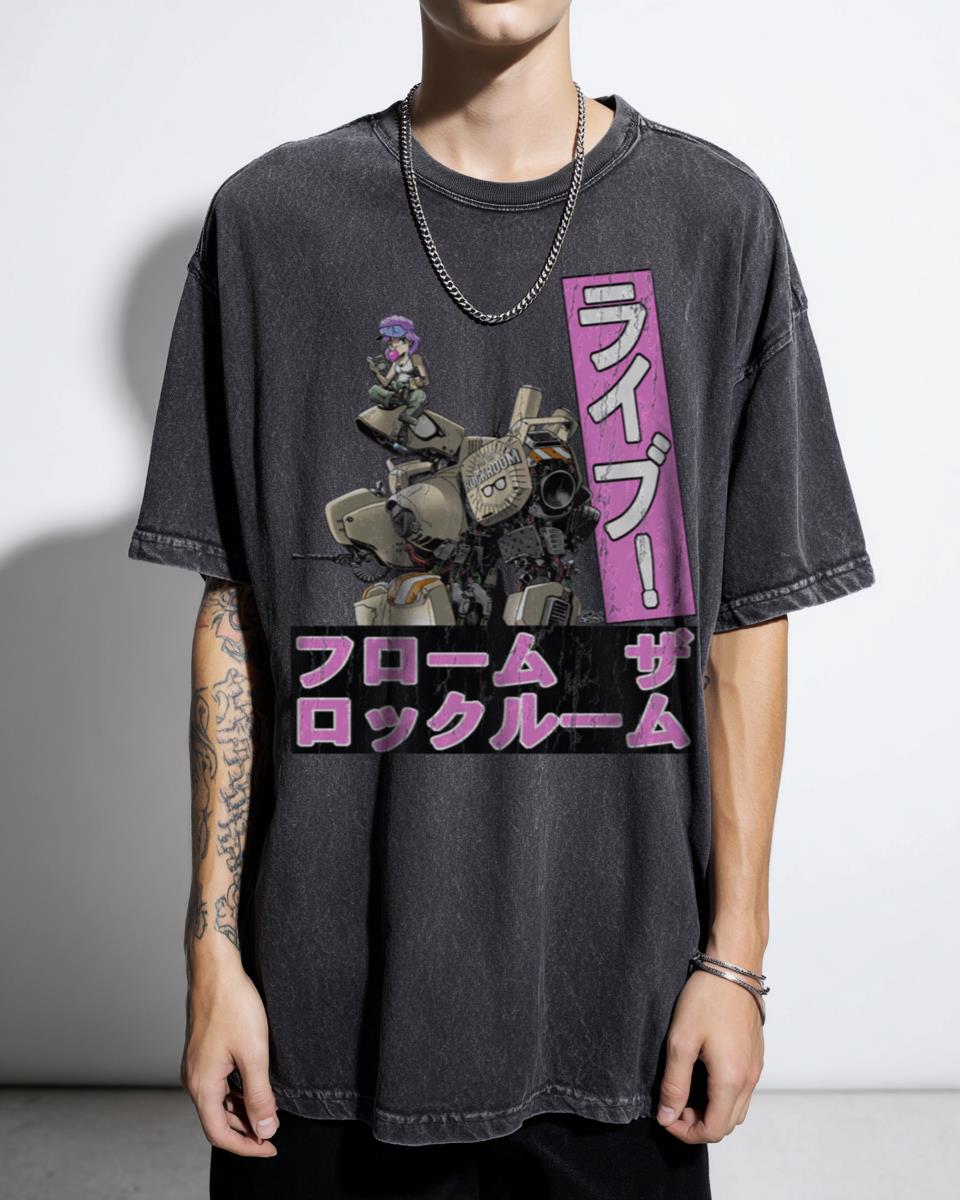 80s Hot Pink Mecha Robot Anime T-Shirt - Asplenia Studios LFTRR Manga Tee