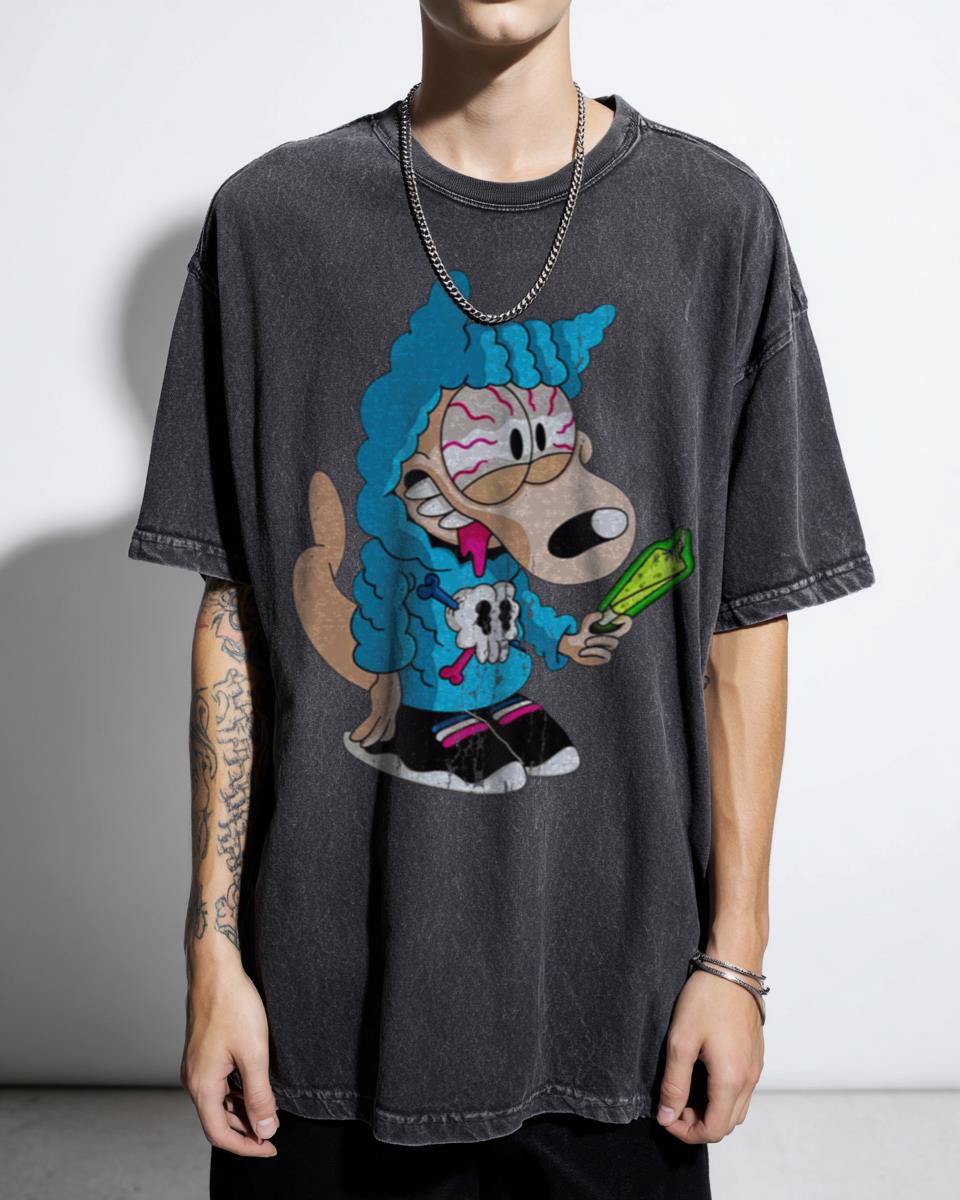 90s Raver Rocko Modern Life T-Shirt - EDM Festival Cartoon Fanart