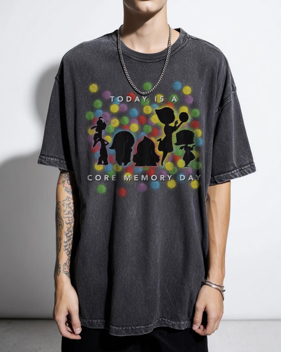 Abstract Core Memory Art T-Shirt - Colorful Emotional Silhouette Tee