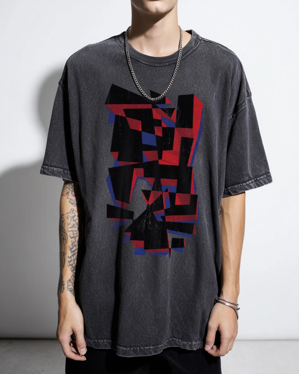 Abstract Geometric Aesthetic Anime Vector T-Shirt - Modern Art Unisex