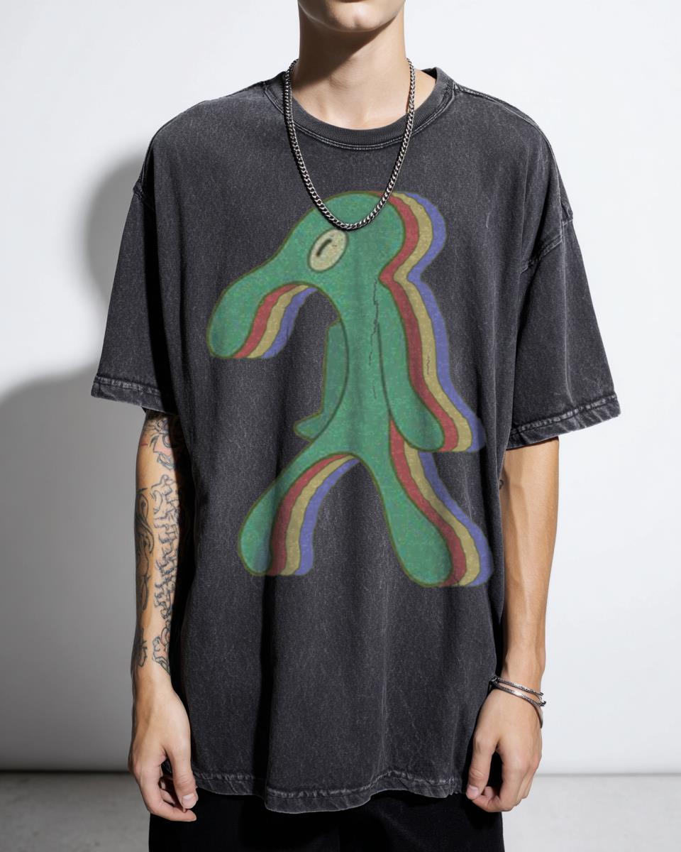 Abstract Squidward Layered Cartoon T-Shirt - Bold And Brash Meme