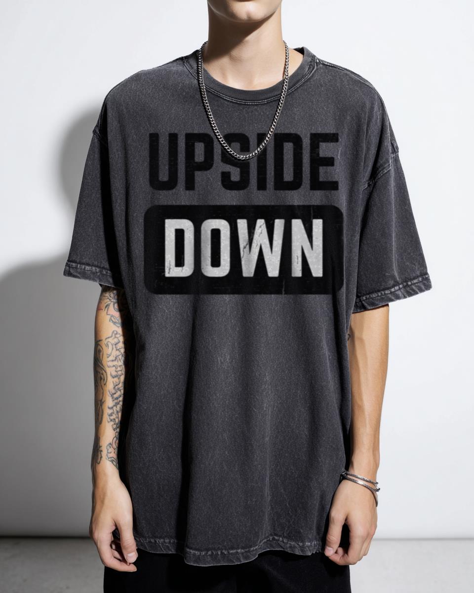 Abstract Surreal Inverted Perspective T-Shirt - Turn Your World Upside Down Fun Tee