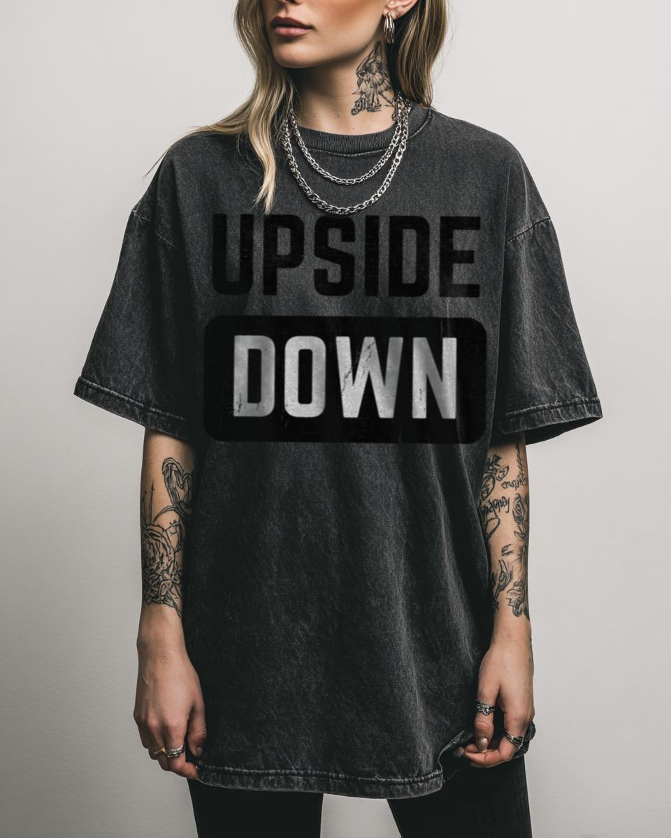 Abstract Surreal Inverted Perspective T-Shirt – Turn Your World Upside Down Fun Tee