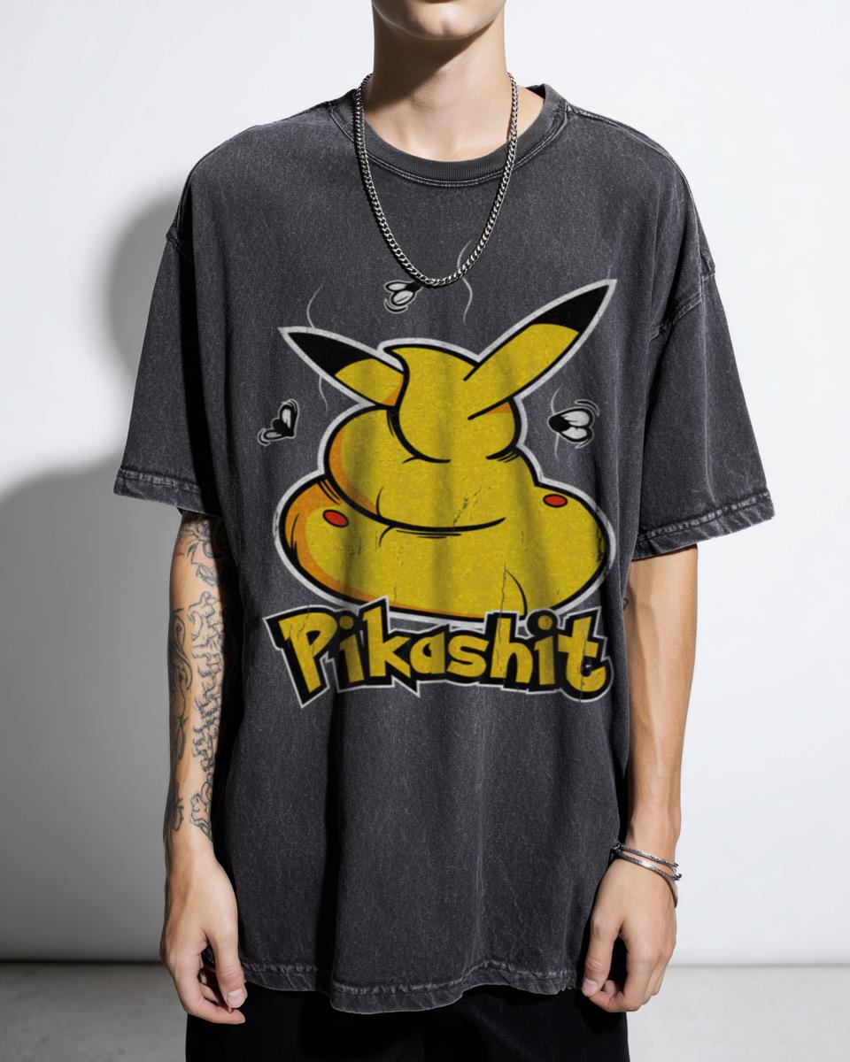 Absurdist Pikachu Poop Anime T-Shirt - Funny Pokemon Fan Gift