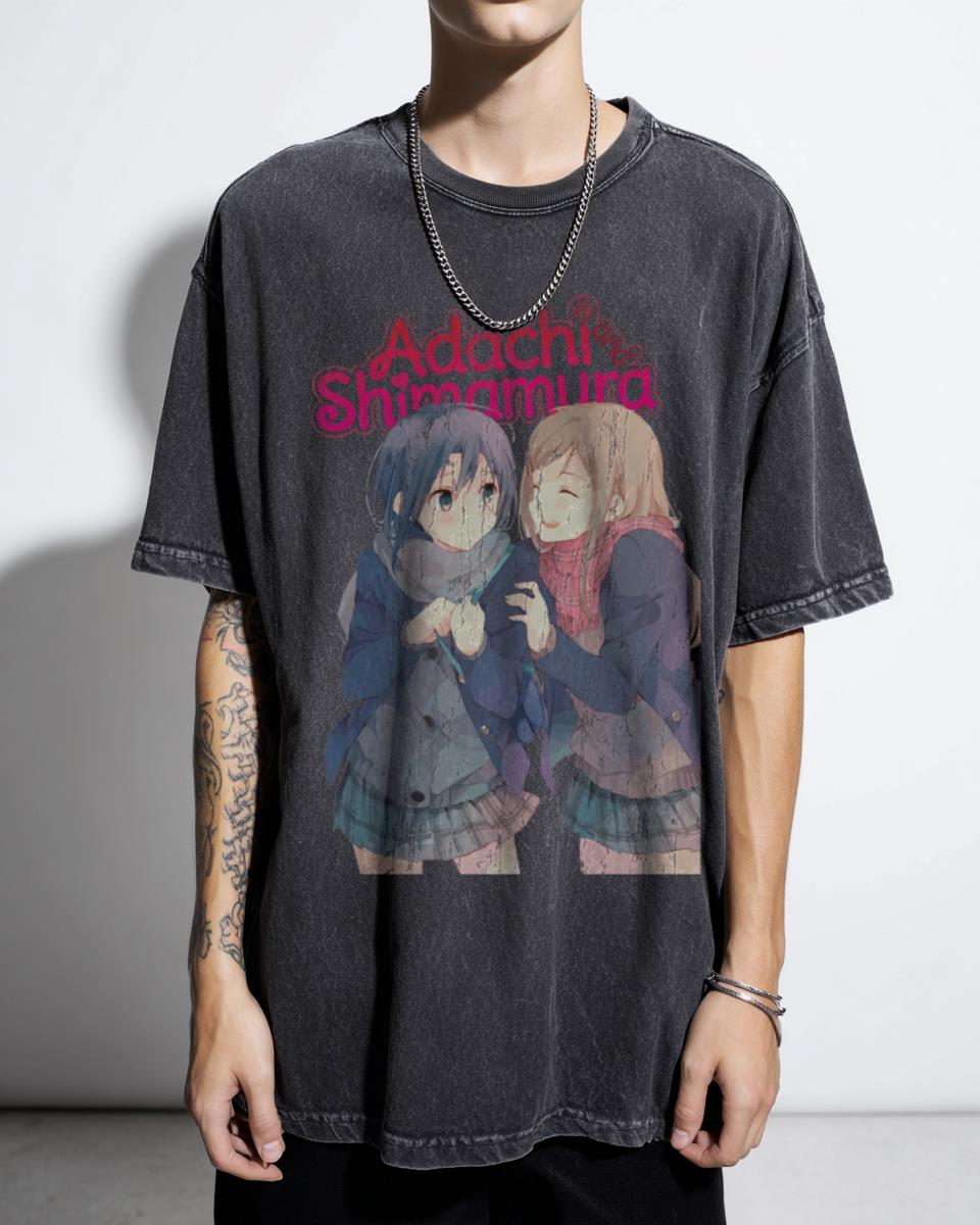 Adachi to Shimamura Anime Yuri Graphic T-Shirt