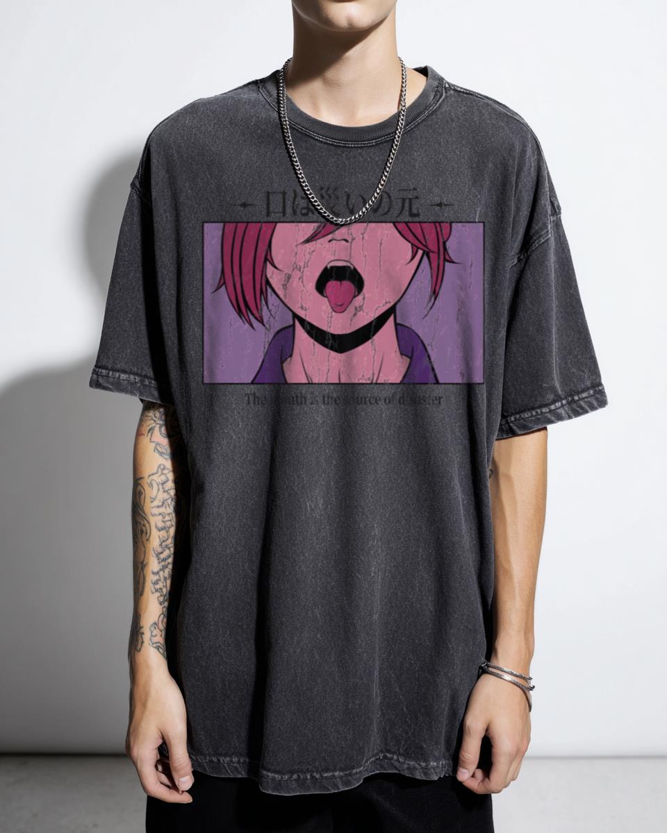 Adorable Japanese Anime Streetwear Food T-Shirt - Kawaii Otaku Aesthetic