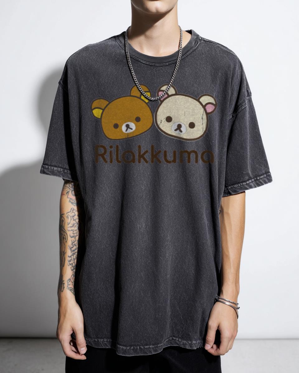 Adorable Rilakkuma & Korilakkuma Kawaii Bear T-Shirt - Japanese Sanrio Cute