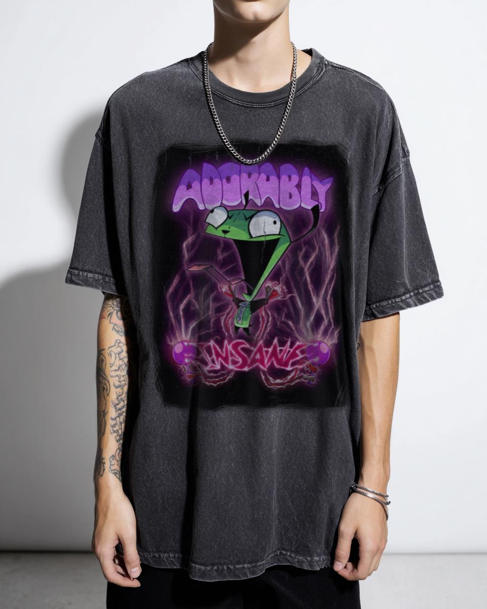 Adorably Insane GIR Invader Zim T-Shirt - Cute Evil Robot Dog Cartoon