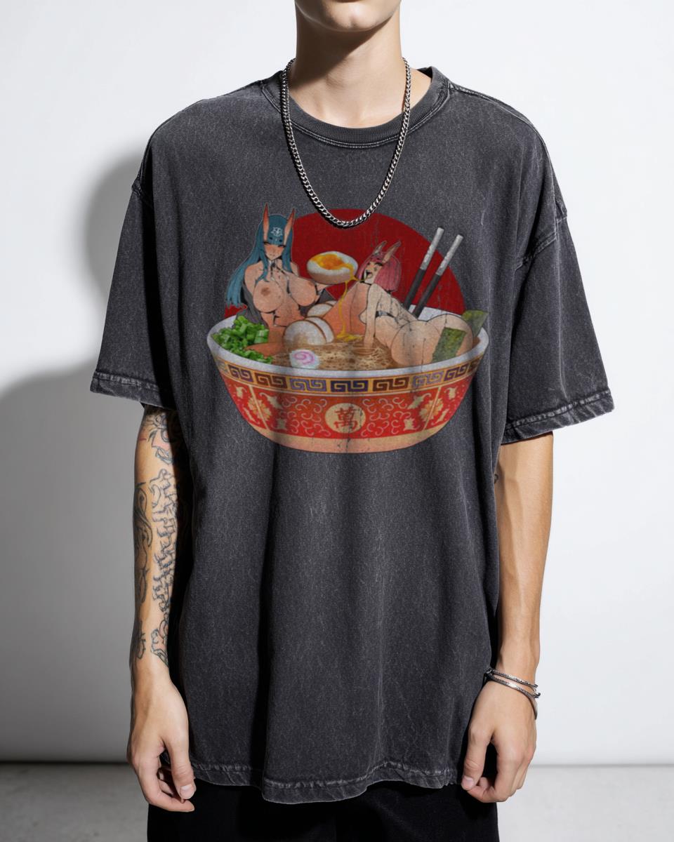 Adult Oni Ramen T-Shirt | Japanese Graphic Anime Fan Art