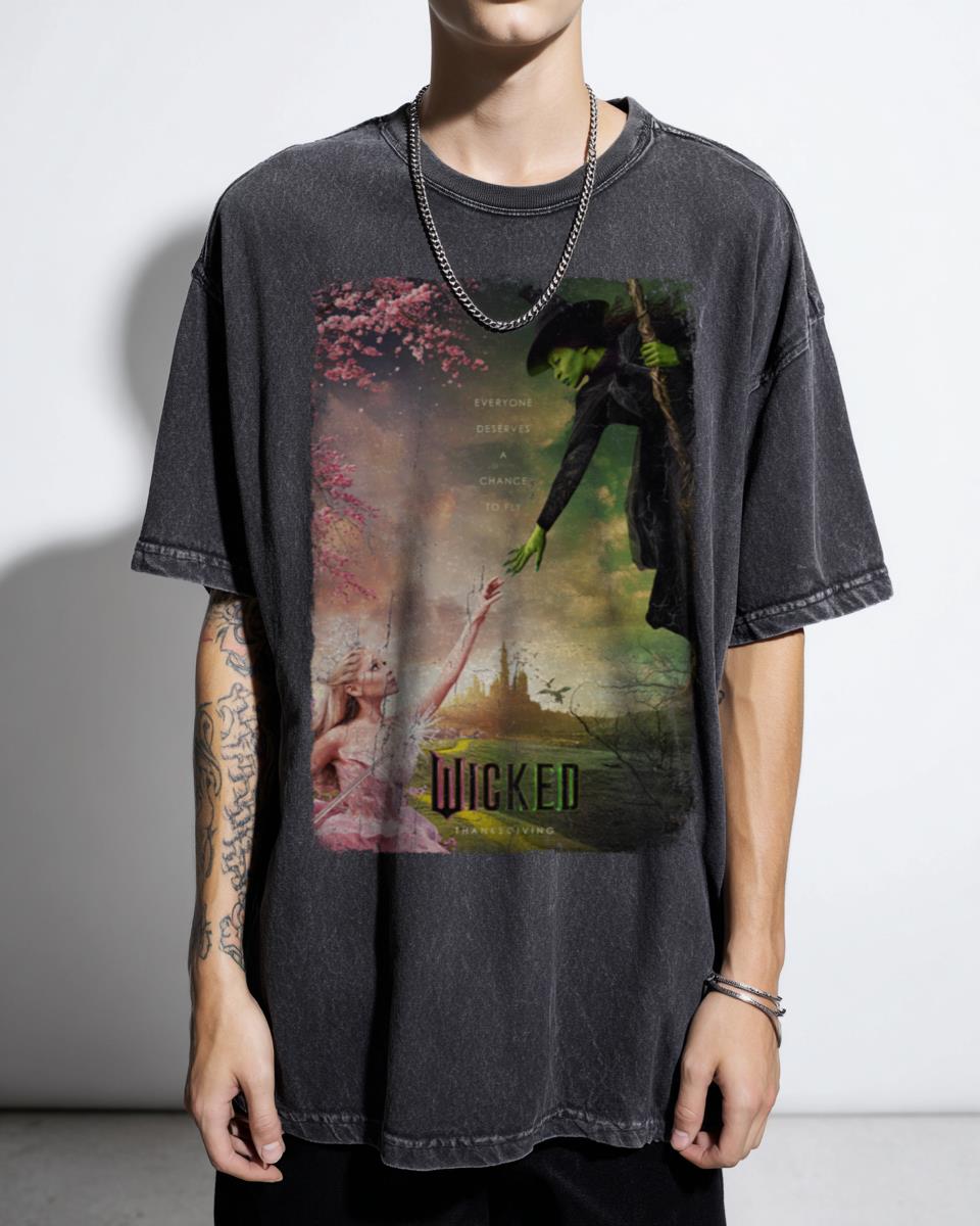 Aesthetic Wicked For Good Fantasy Movie T-Shirt - Elphaba Glinda Fan