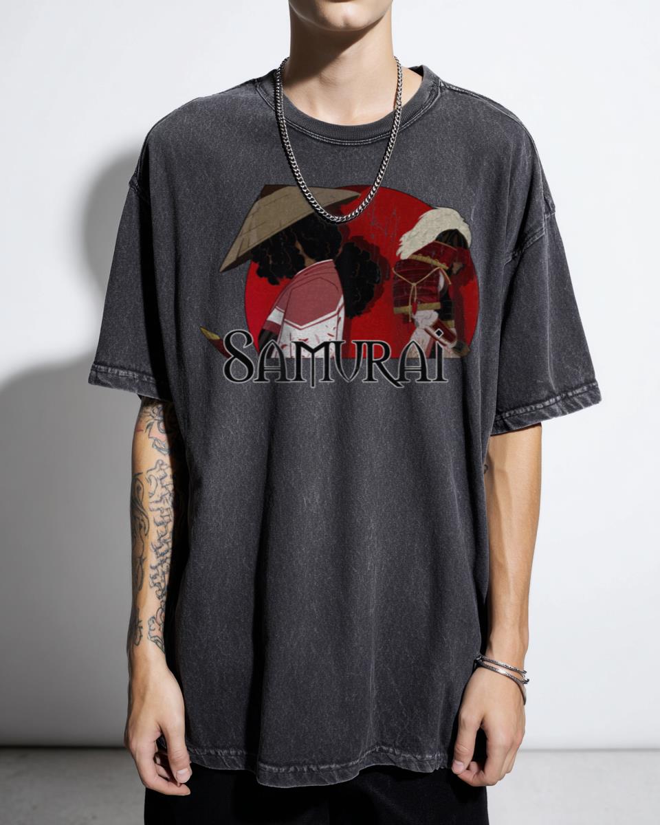 Afro Samurai Japanese Warrior Anime T-Shirt - Ethnic Dynasty Art Apparel