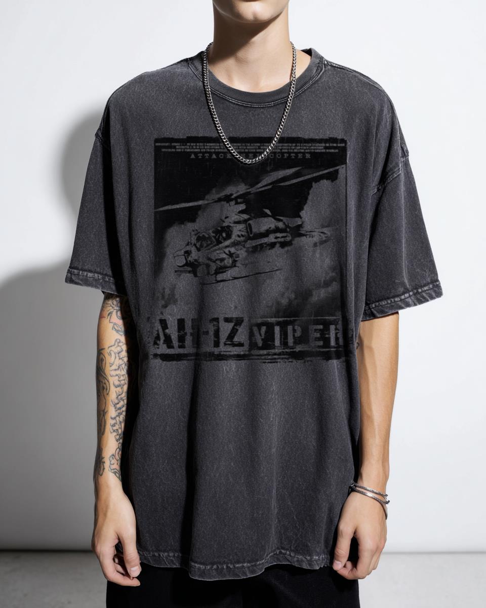 AH-1Z Viper Attack Helicopter Military T-Shirt - Aviation Enthusiast Unisex