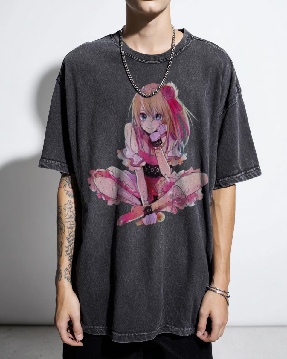 Ai Hoshino Oshi no Ko Anime Aesthetic T-Shirt - Idol Manga Fan Apparel
