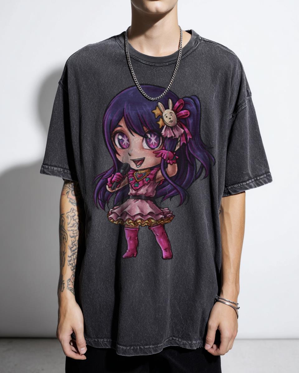 Ai Hoshino Oshi No Ko Anime Idol T-Shirt - Manga Girl Fan