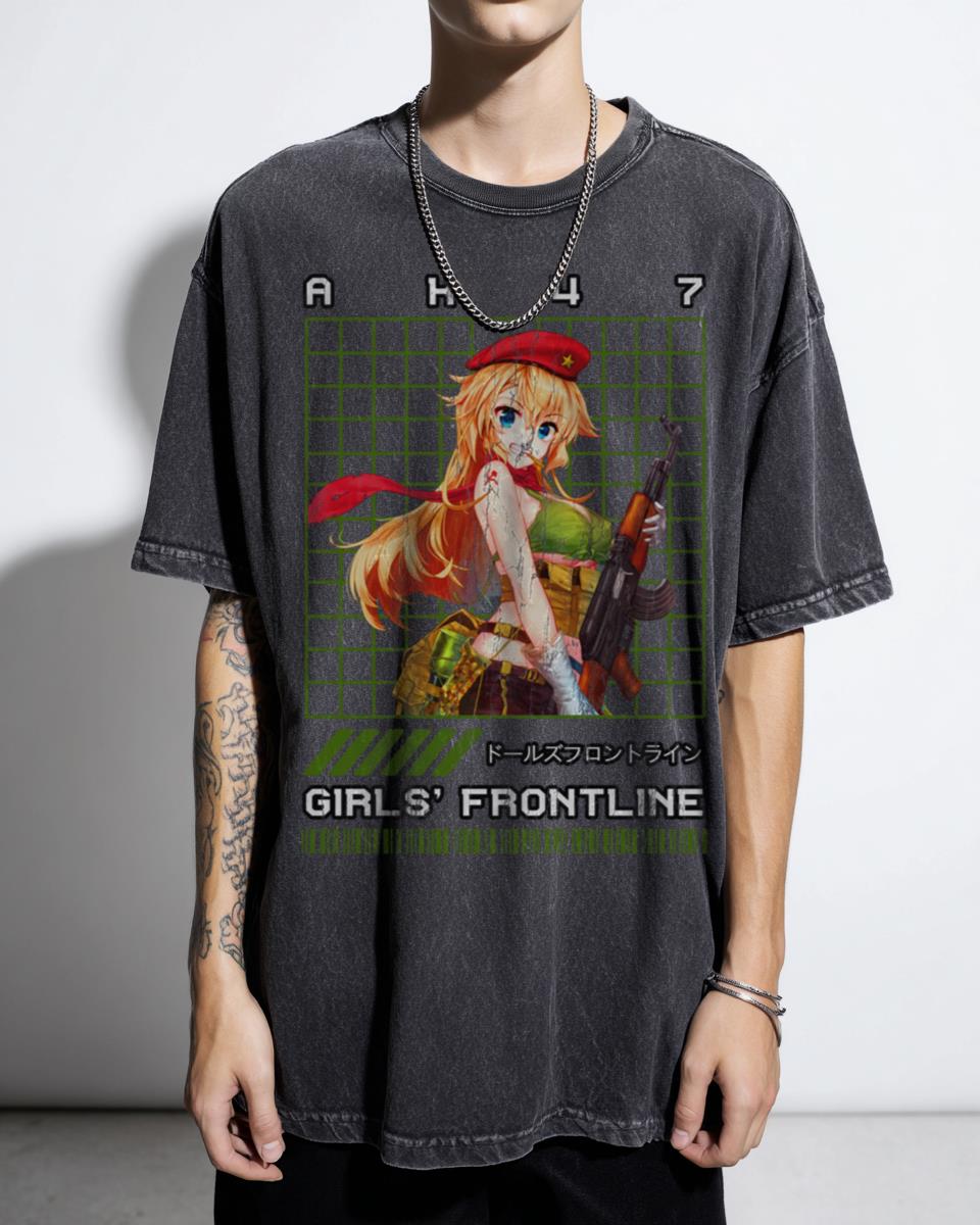 AK-47 Girls Frontline Waifu Anime T-Shirt - Tactical Moe Game Art