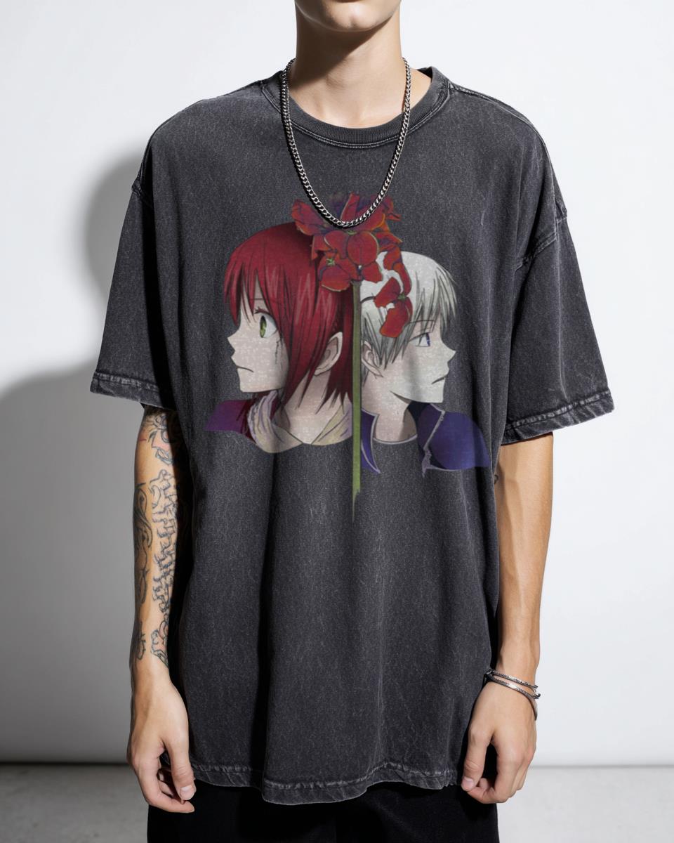 Akagami no Shirayukihime Red Hair Princess Anime T-Shirt - Shirayuki Fan Art