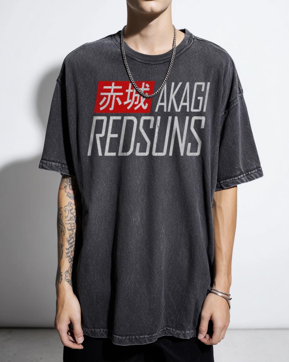 Akagi RedSuns Initial D JDM Racing T-Shirt - Anime Car Enthusiast