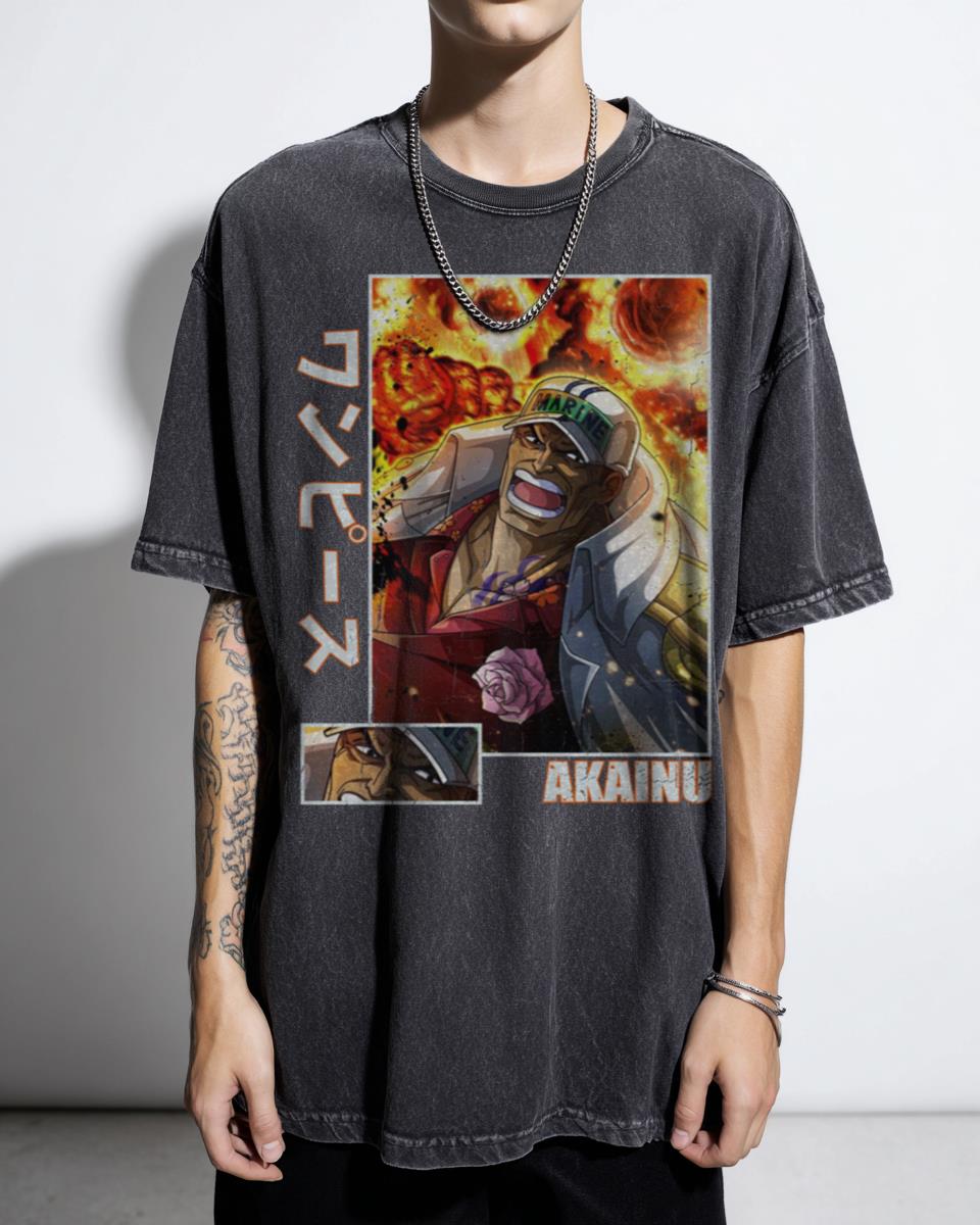 Akainu One Piece Marine Admiral Anime T-Shirt - Manga Character Fan Art Unisex