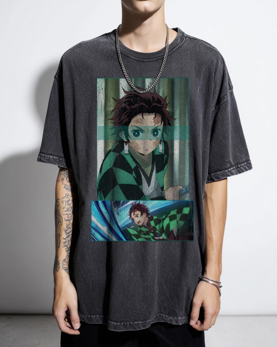 Akaza Tanjiro Demon Slayer Anime T-Shirt - The Great Brother Manga Art