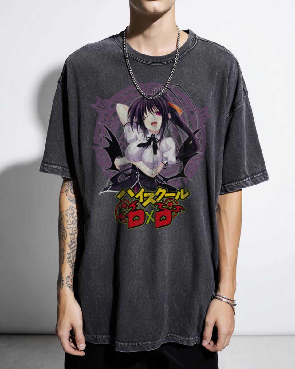 Akeno Himejima High School DxD Anime Girl T-Shirt - Japanese Name Fan Art