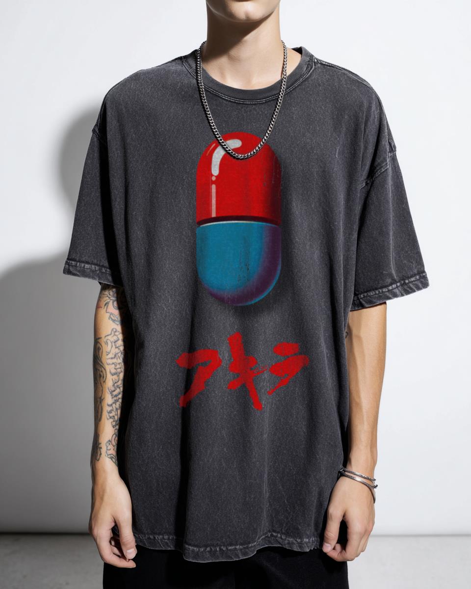 Akira Capsule Cyberpunk Anime T-Shirt - Kaneda Manga Fan Art