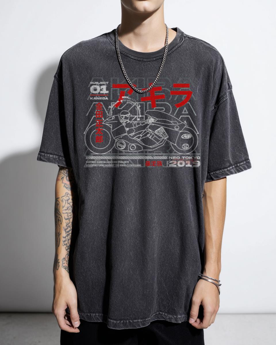 Akira Cyberpunk 80s Anime T-Shirt - Katsuhiro Otomo Neo Tokyo Manga Fan