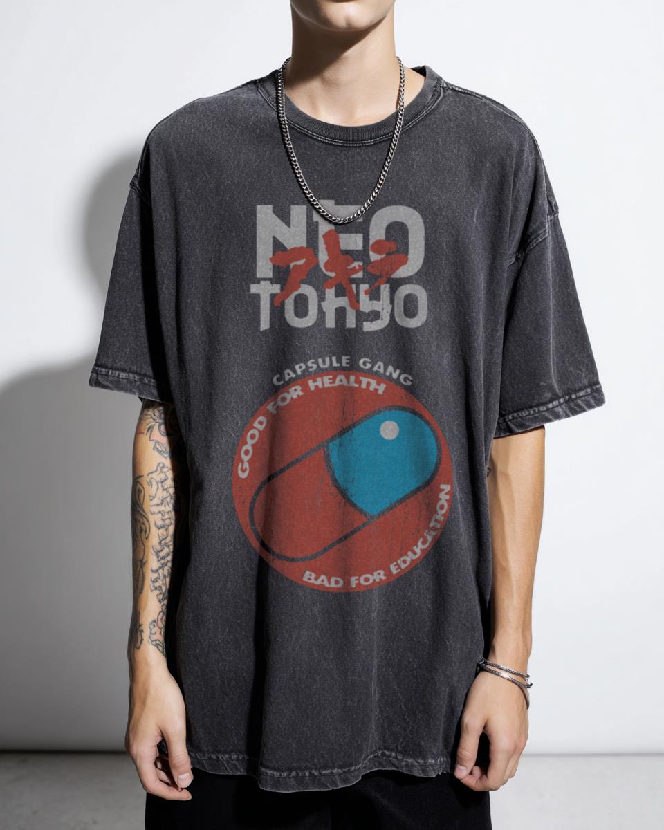 Akira Retro Vintage Anime T-Shirt - Neo Tokyo Explosion