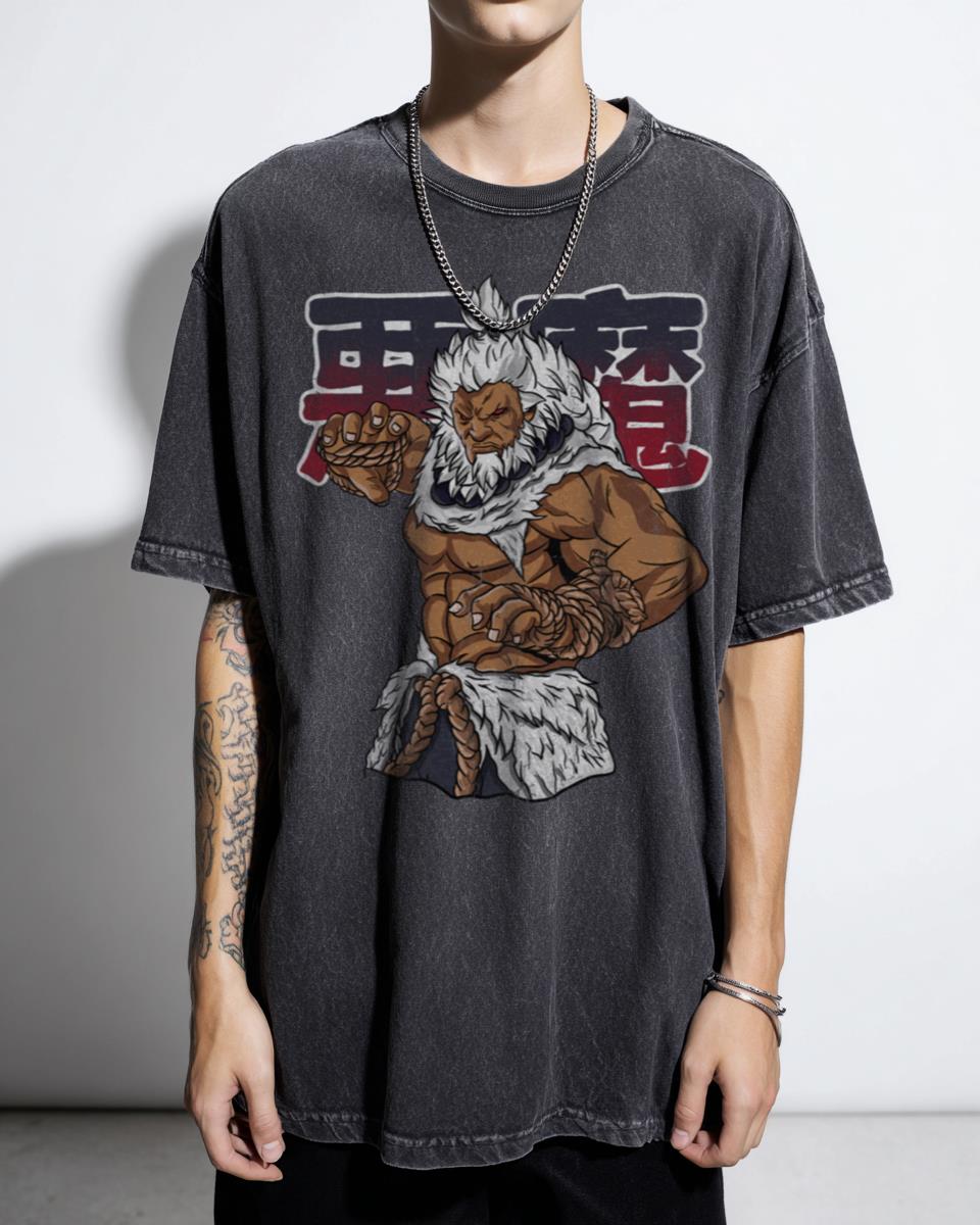 Akuma Street Fighter Character T-Shirt - Classic Fighting Game Fan Art Tee Men