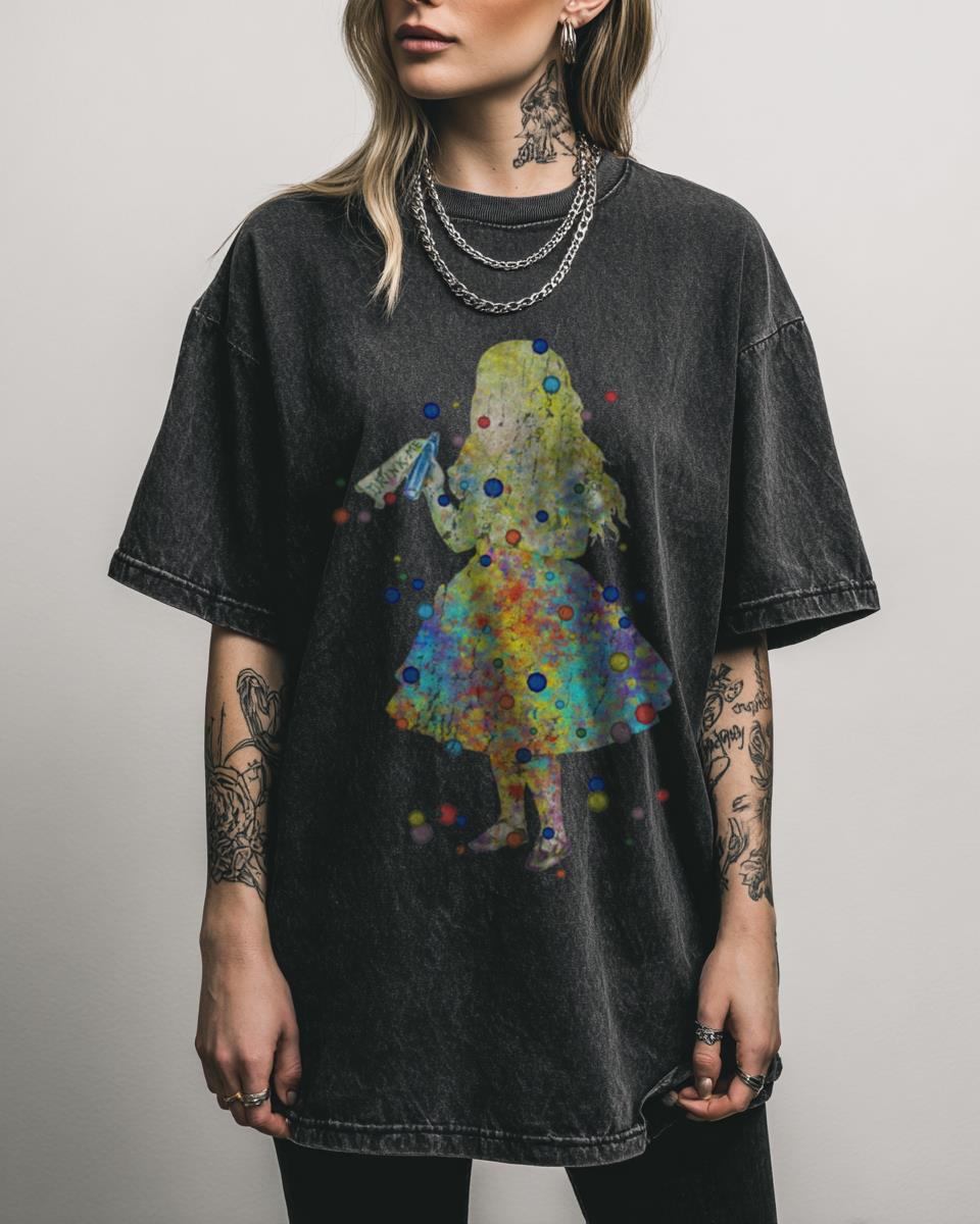 Alice in Wonderland Drink Me Watercolor Art T-Shirt