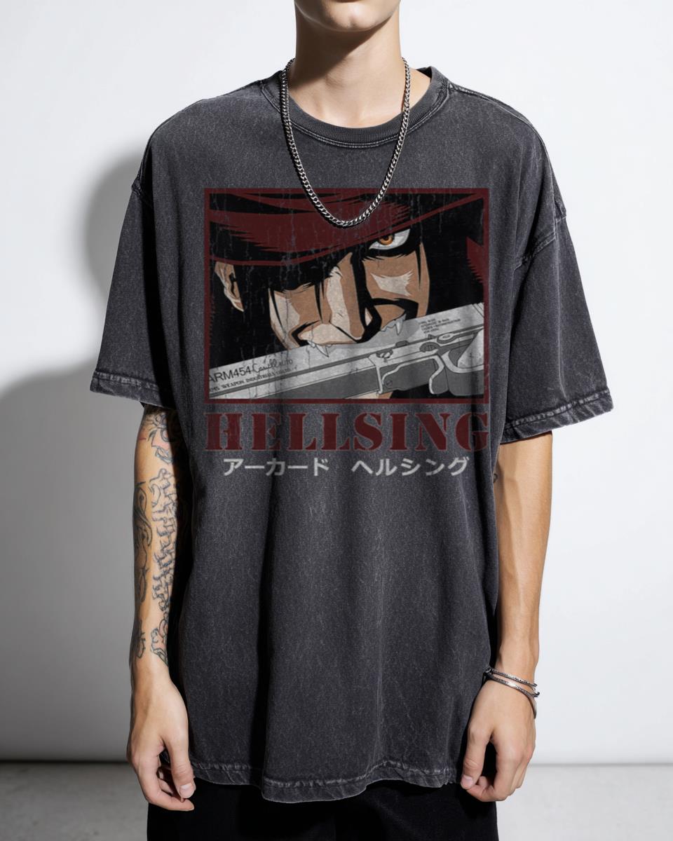 Alucard Hellsing Ultimate Anime T-Shirt - Dracula Vampire Horror Manga Fan