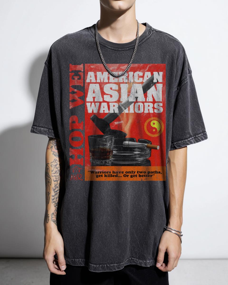 American Asian Warriors Axe Streetwear T-Shirt - Stop Asian Hate Samurai Ninja