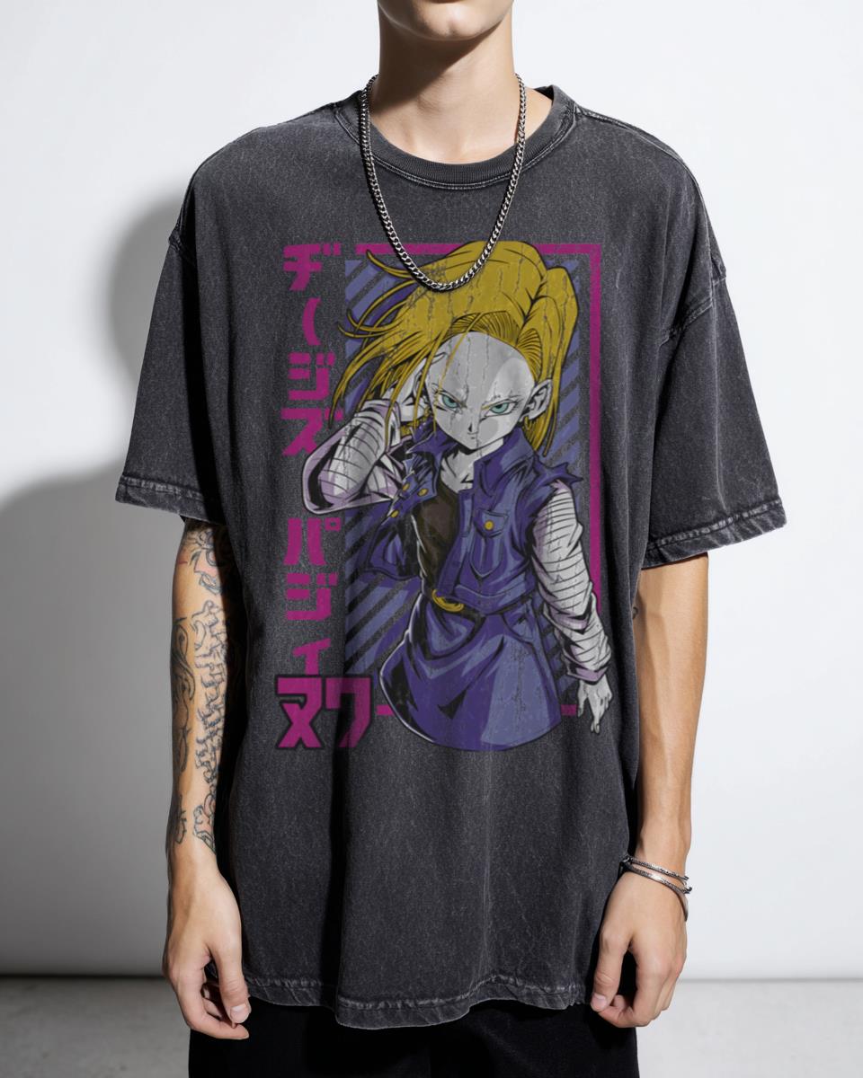 Android 18 DBZ Anime T-Shirt - Dragon Ball Z Manga Fan Art Women's