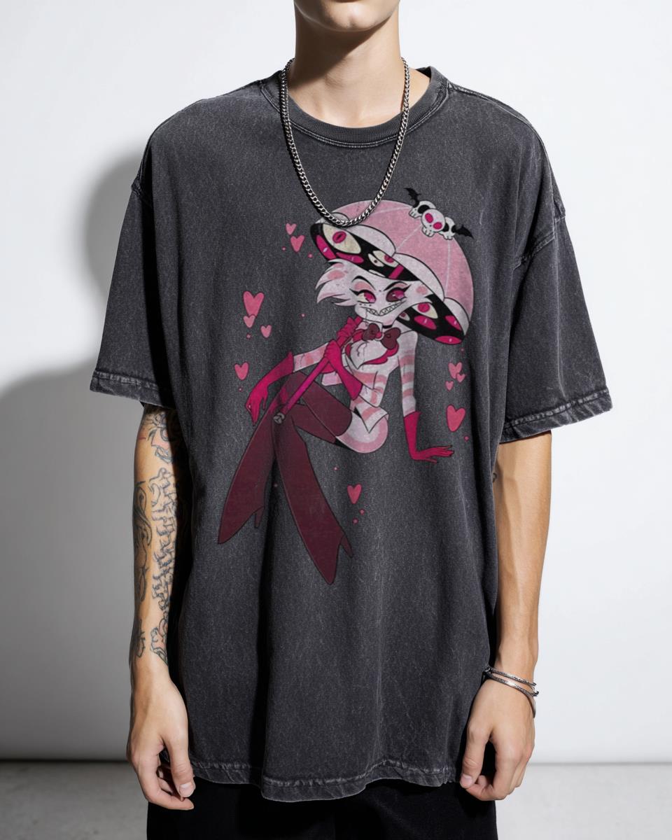 Angel Dust Hazbin Hotel Fan Art T-Shirt - Vivziepop Anime Manga Merch Tee