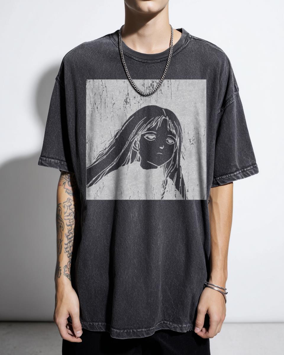 Angel's Egg White Design T-Shirt - 80s Anime Girl Japanese Art