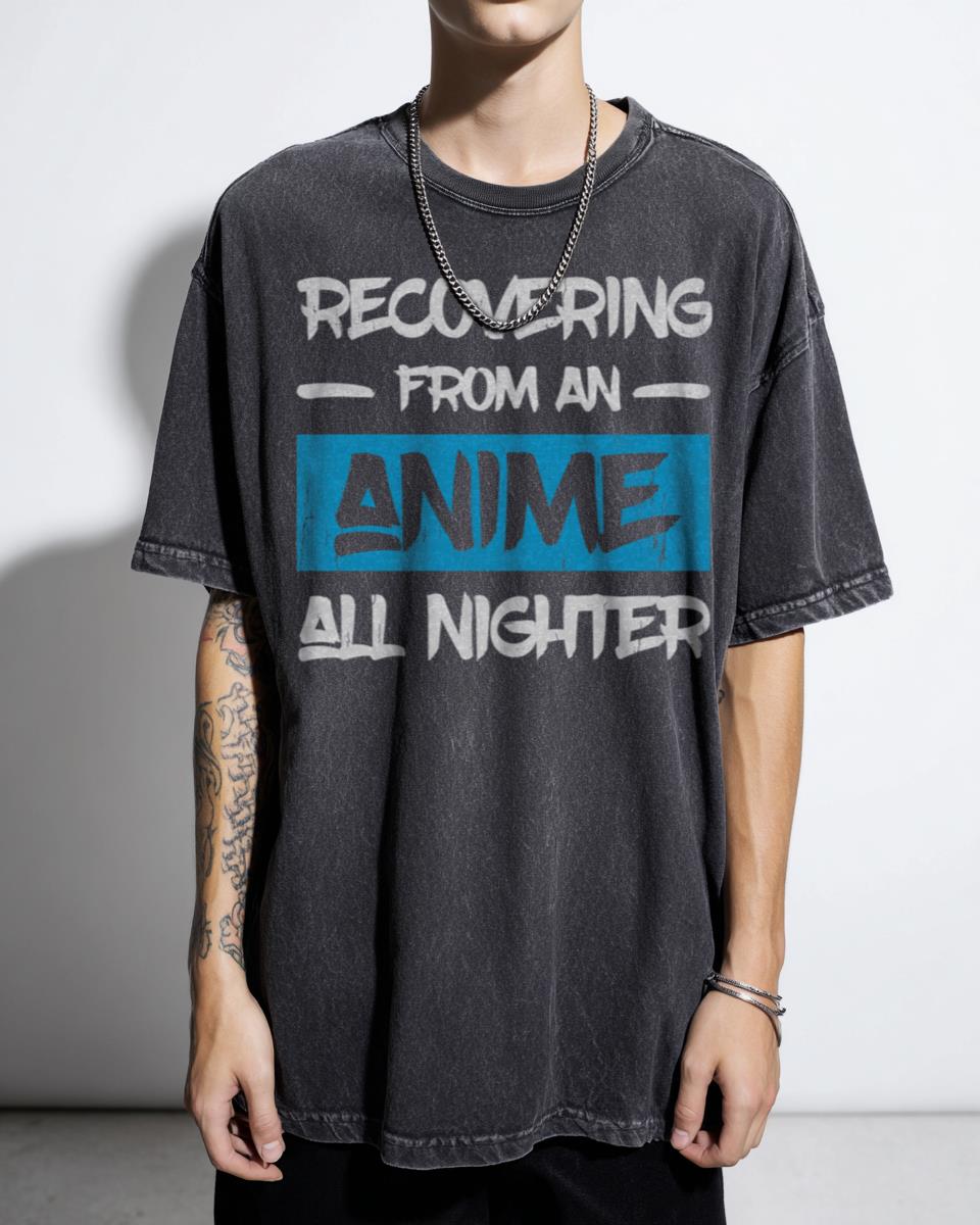 Anime All Nighter Japanese Manga T-Shirt - Otaku Fan Apparel