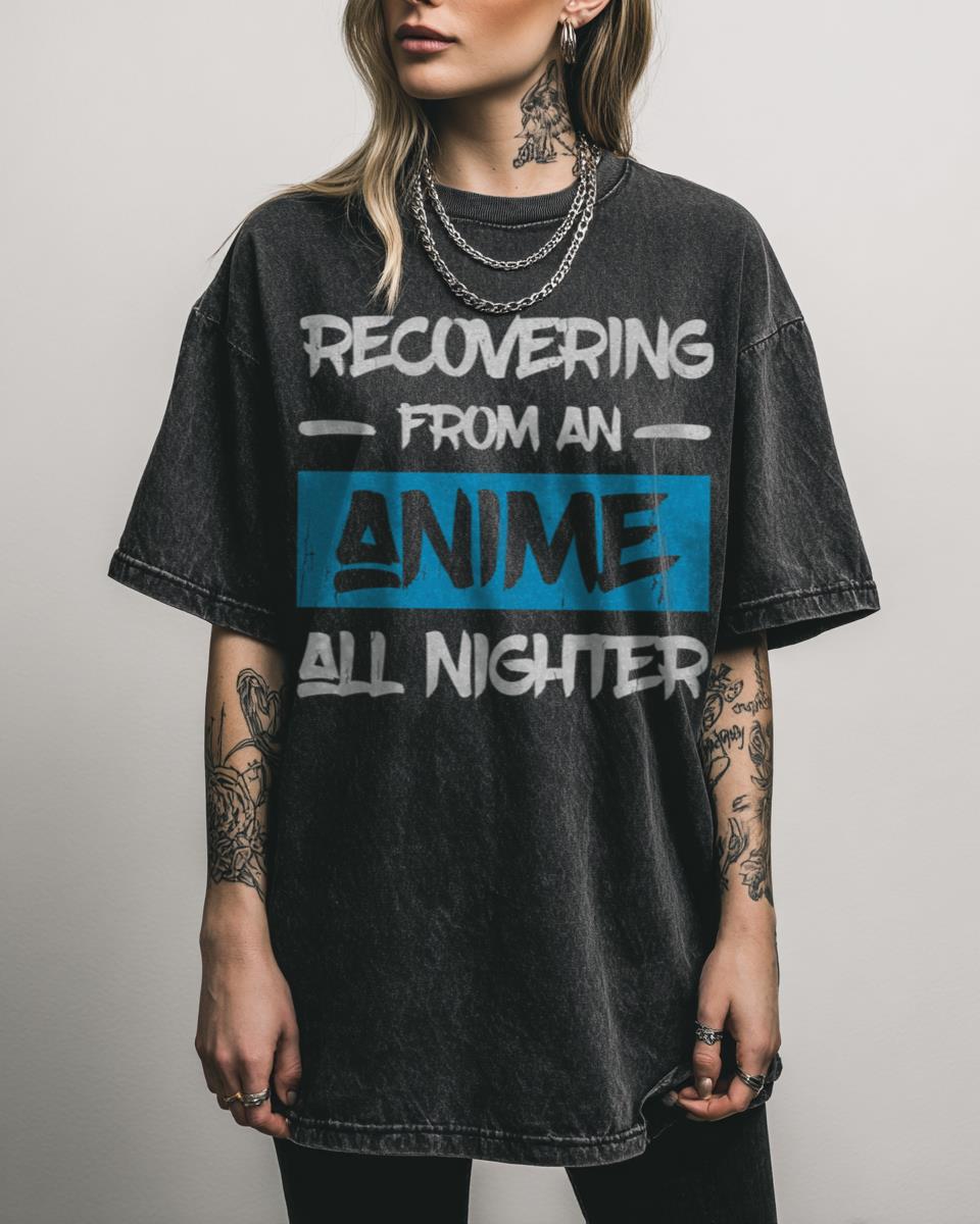 Anime All Nighter Japanese Manga T-Shirt – Otaku Fan Apparel