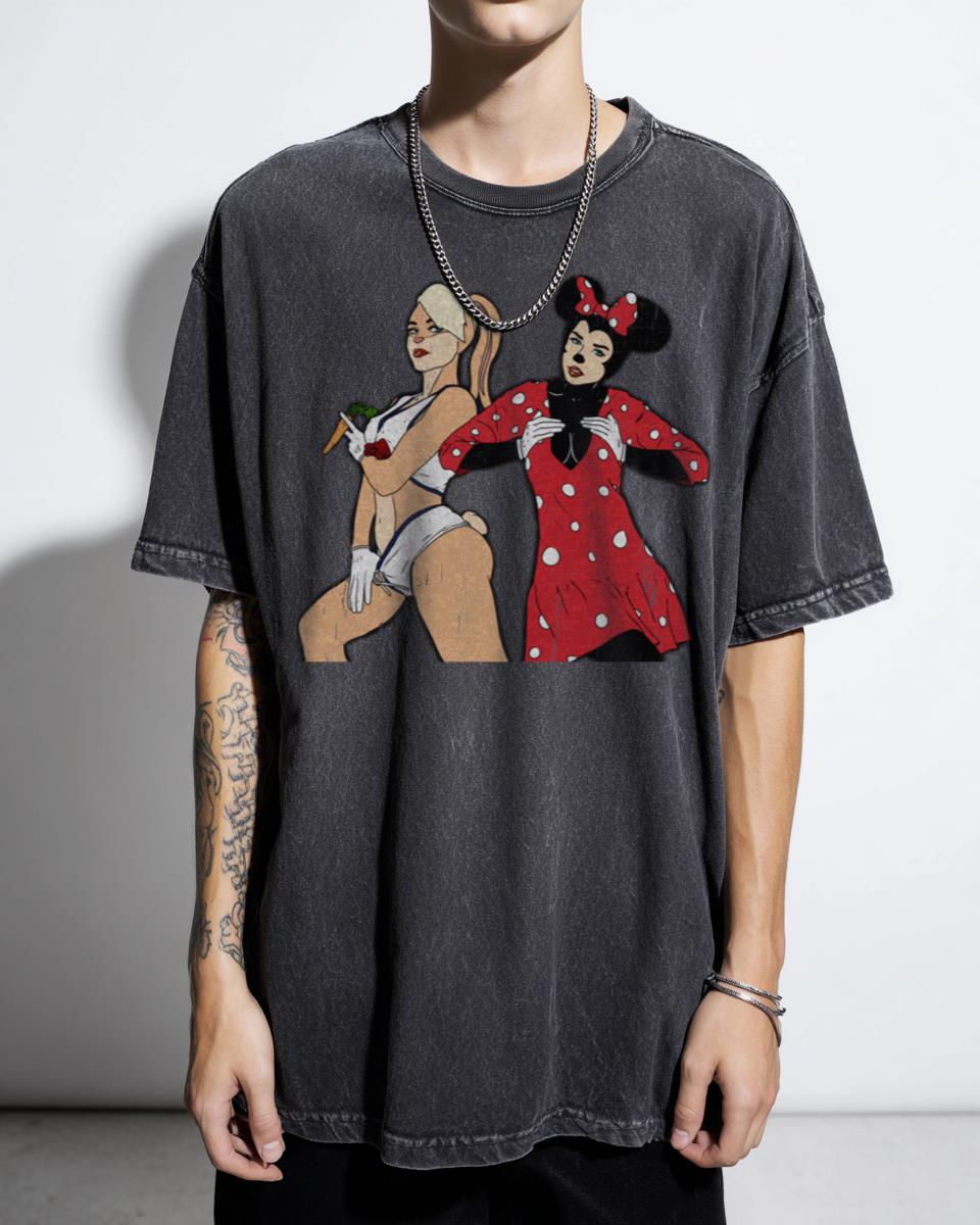 Anime Crossover Girls Cute Comics T-Shirt - Manga Cartoons Pretty Art