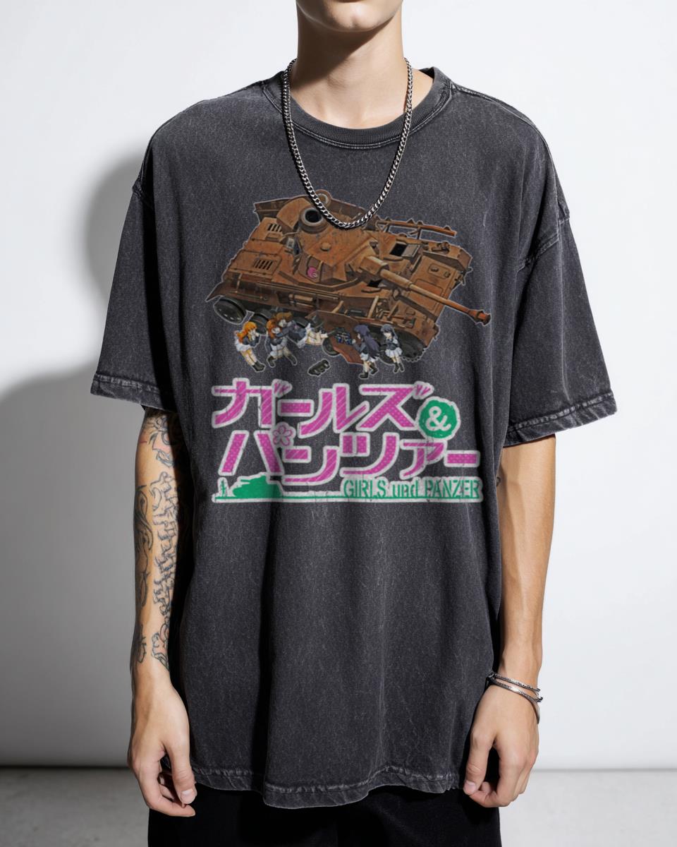 Anime Girl Panzer IV Tank T-Shirt - Japanese Military Otaku Fashion