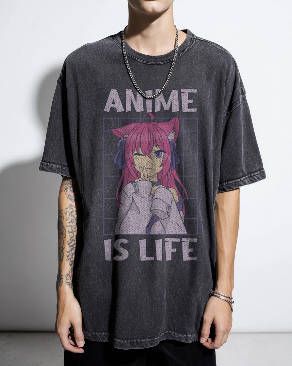 Anime is Life Slogan Tee | Japanese Anime Lover Graphic Shirt