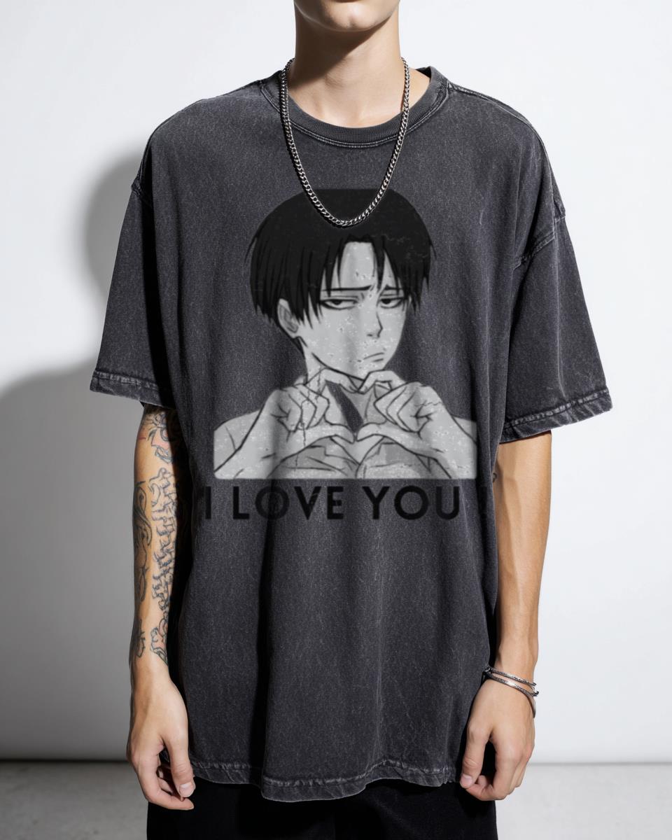 Anime Levi Ackerman Says I Love You Valentine's Day T-Shirt - Attack on Titan Fan Unisex