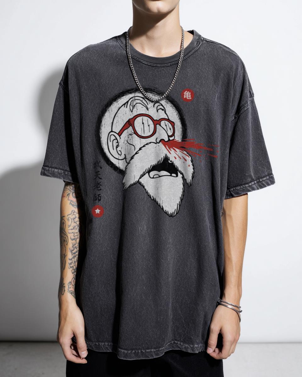 Anime Nosebleed Japanese Ink Art T-Shirt - Manga Fan Unisex