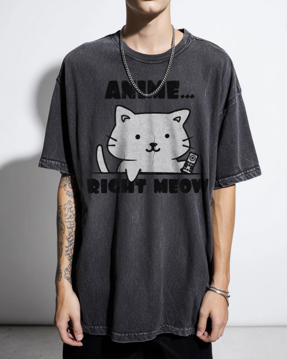 Anime Right Meow Kawaii Otaku Manga T-Shirt - Weeaboo Senpai Super Powers Unisex