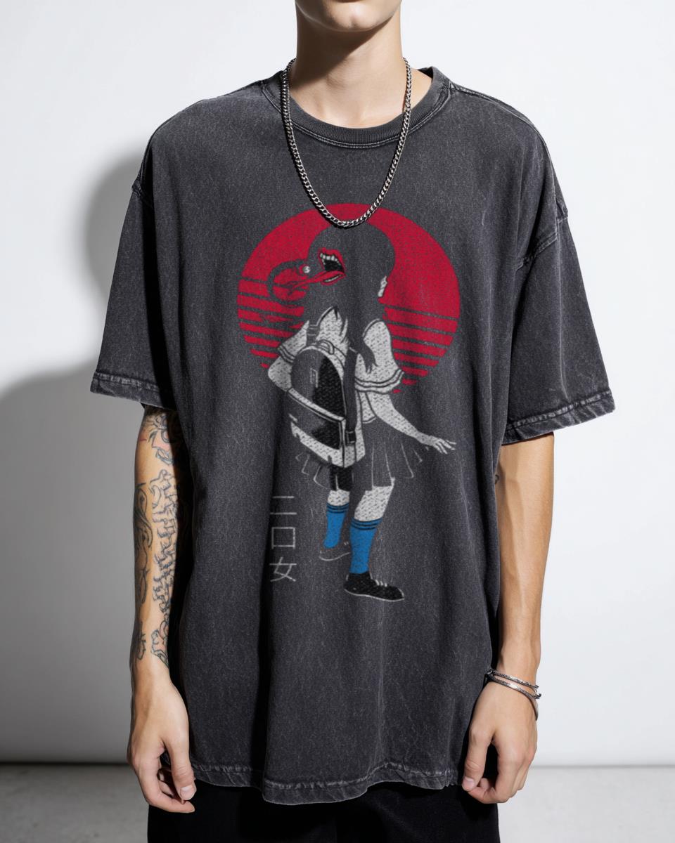 Anime Style City T-Shirt | Japanese Urban Digital Art Tee