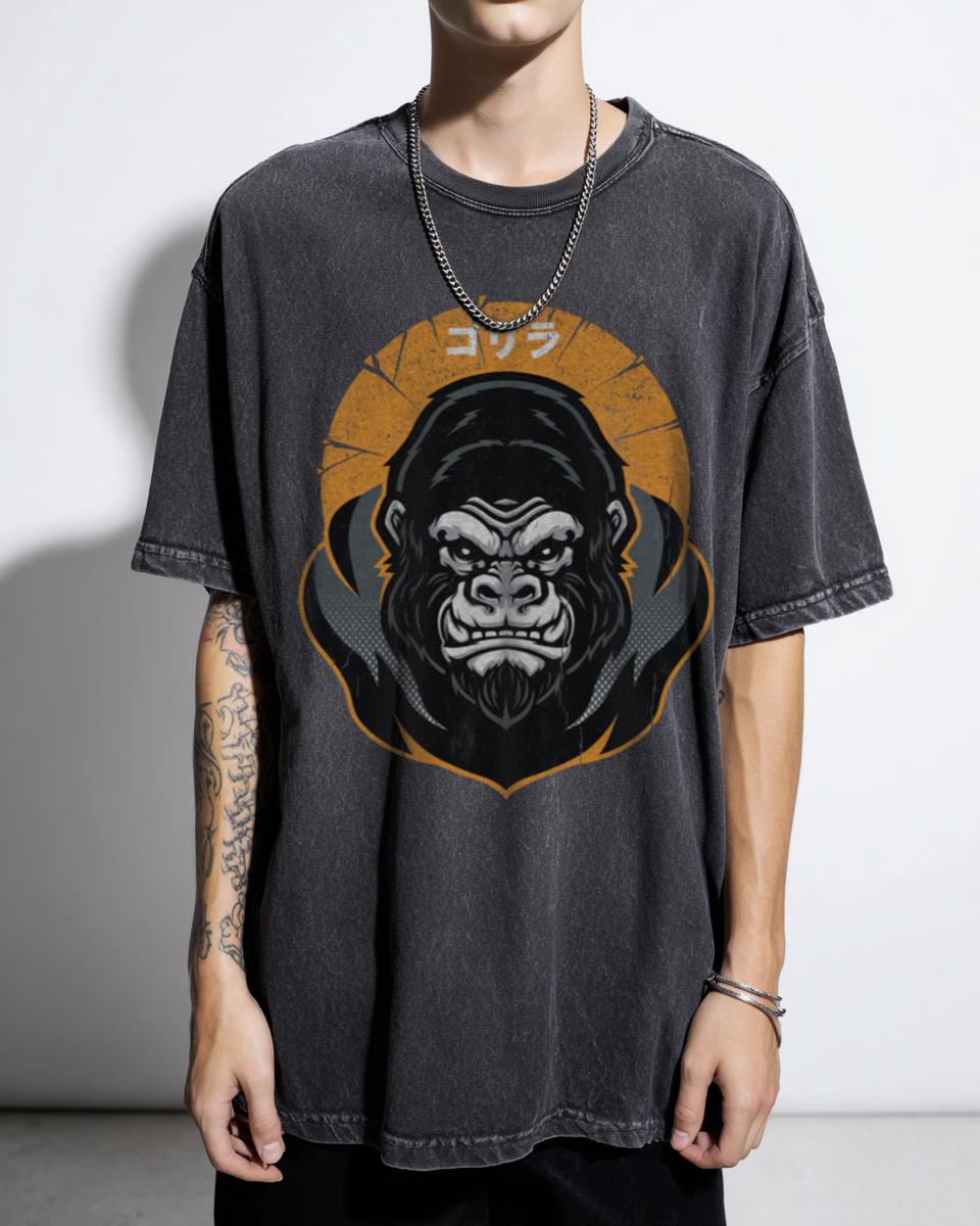 Anime Style Gorilla T-Shirt | Japanese Manga Ape Graphic
