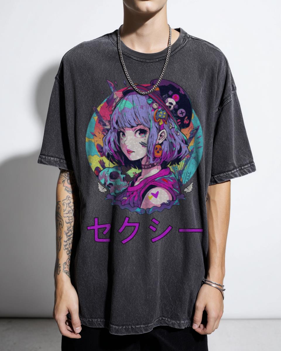 Anime Style Japanese Girl Art T-Shirt - Japan Arts & Entertainment Fan