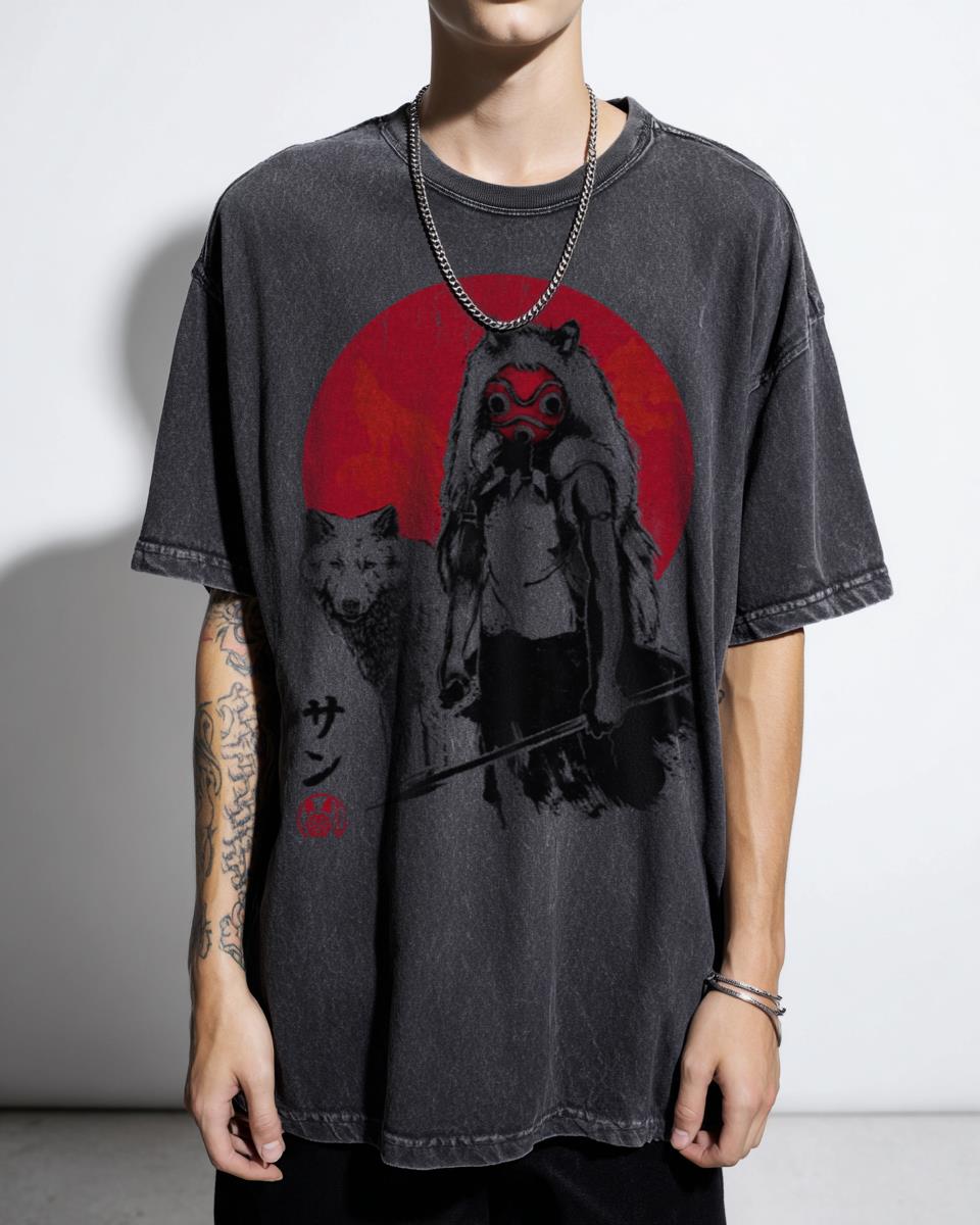 Anime Wolf Men Aesthetic Manga Graphic T-Shirt - Dark Harajuku Japanese Weeb Unisex