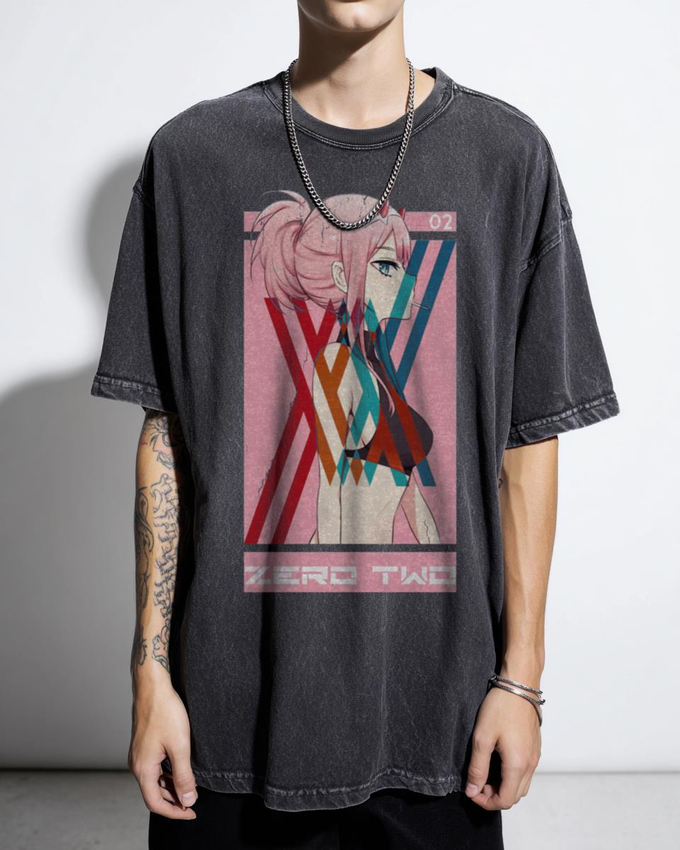 Anime Zero Two 002 Darling in the Franxx T-Shirt - Manga Fan Gift Unisex