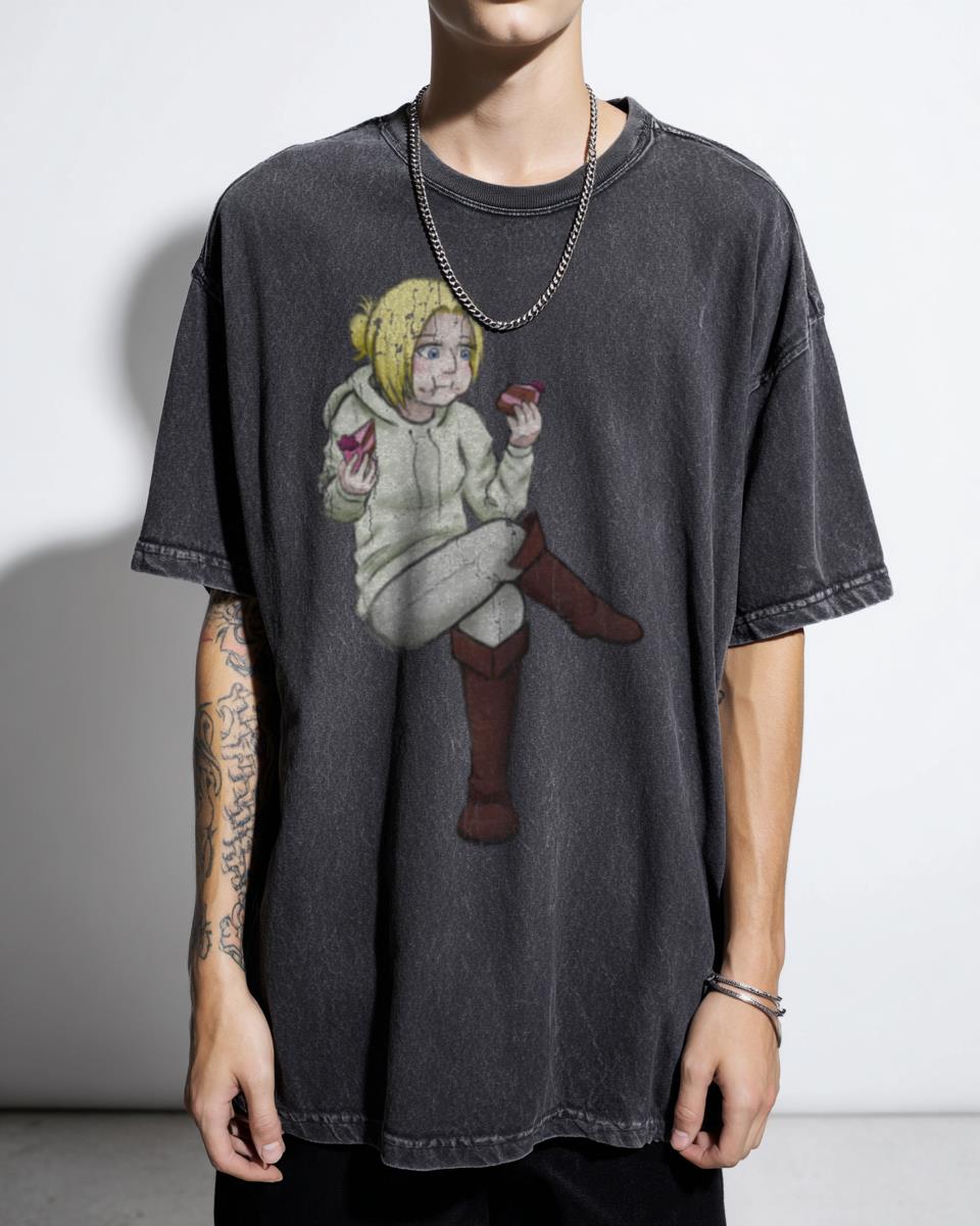 Annie Leonhart Eating Cake T-Shirt - Attack On Titan Fan Art Manga