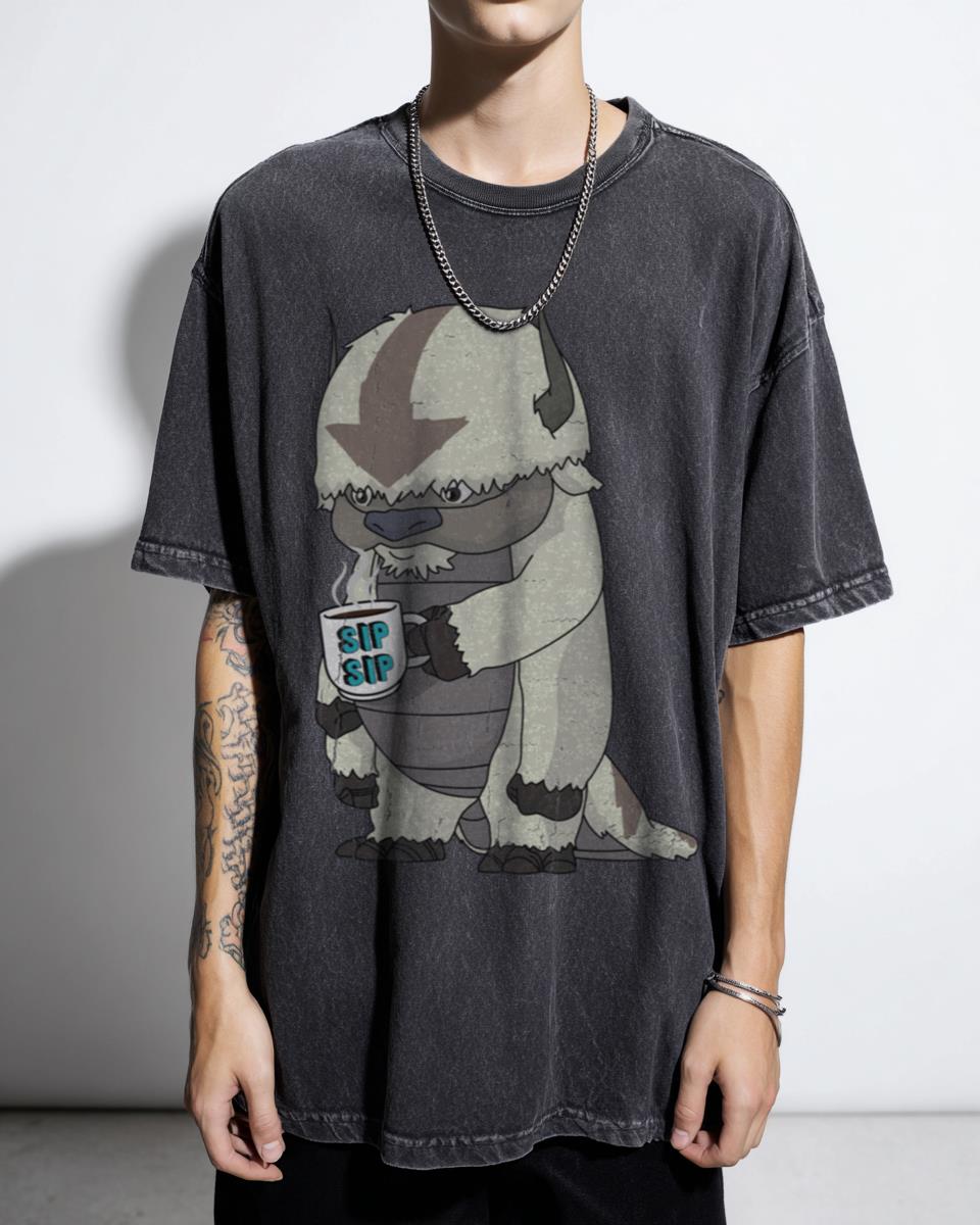 Appa Sip Sip Avatar T-Shirt | Funny ATLA Graphic