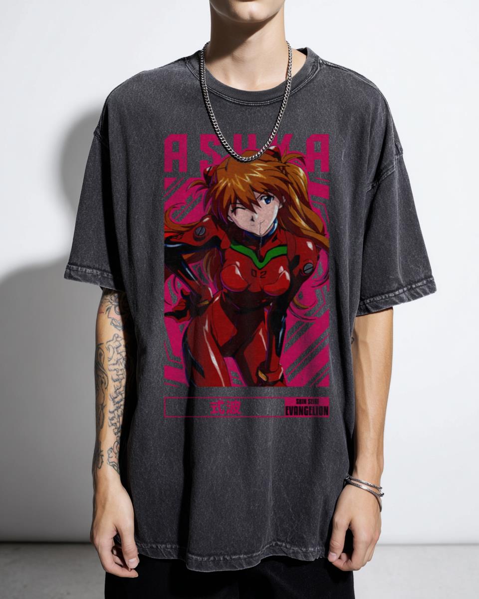 Asuka Langley Neon Genesis Evangelion Anime T-Shirt - Otaku Waifu Mecha Art